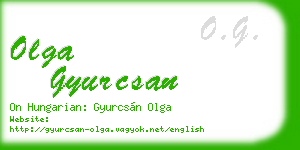 olga gyurcsan business card